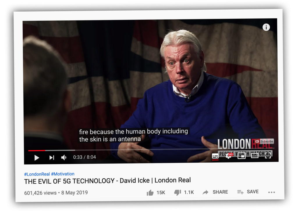 Screenshot aus einem Video mit David Icke