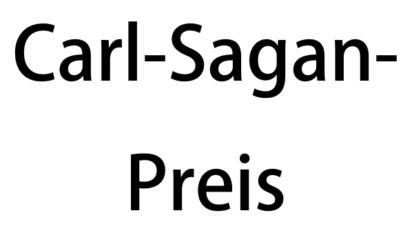 Schriftzug Carl-Sagan-Preis