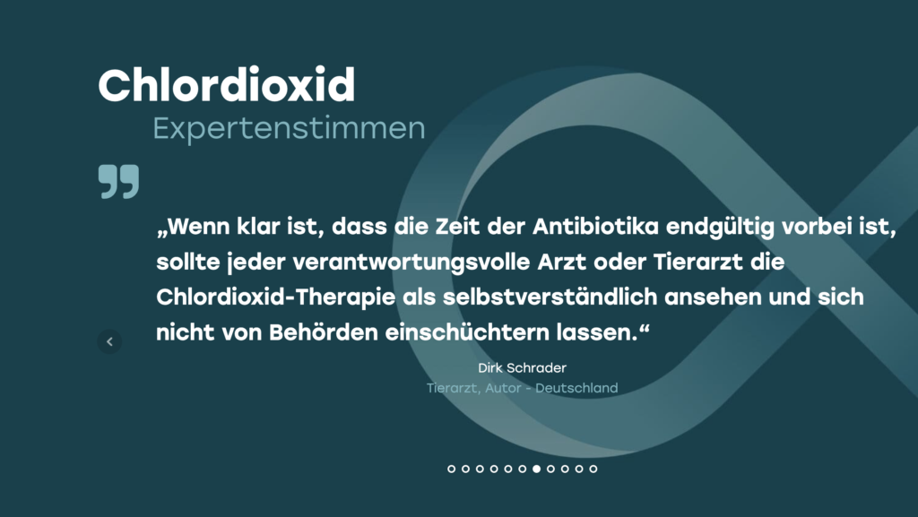 Ein Textauszug über Chlordioxid auf der Paradigma-Seite.